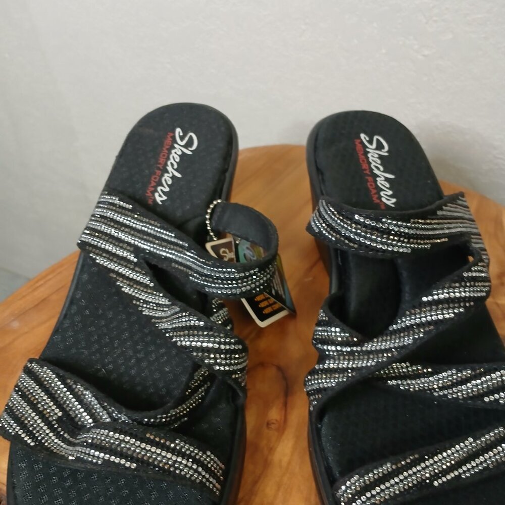 Nwt Sketchers Memory Foam Insole Beaded Slide In … - image 6